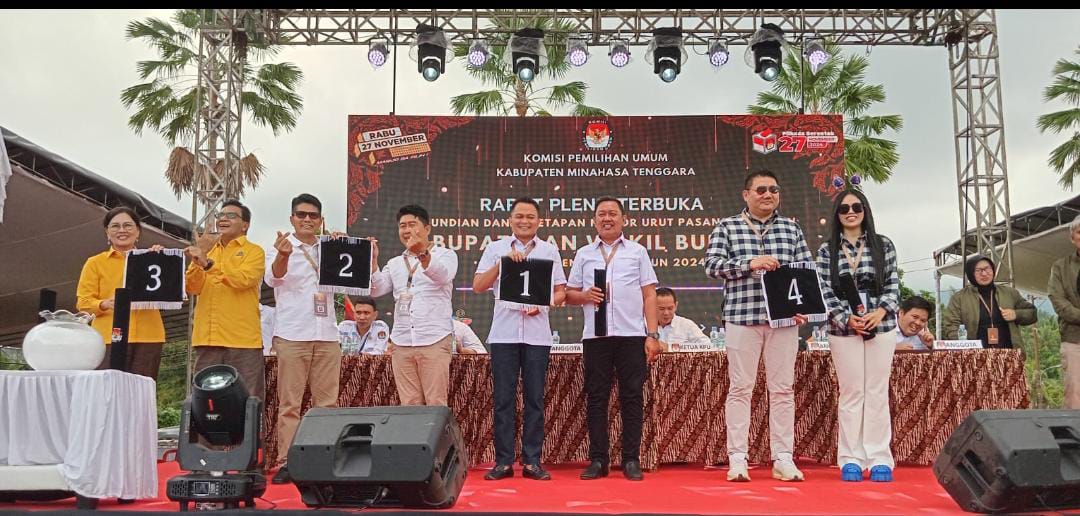 Pengundian Nomor Urut Calon Bupati dan Wakil Bupati mitra