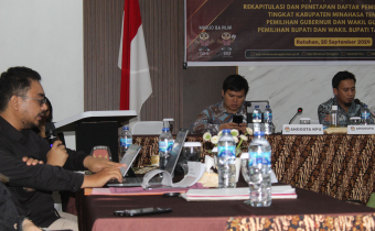 Bawaslu dalam Pengawasan Pleno Penetapan Daftar Pemilih Tetetap tingkat Kabupaten Minahasa Tenggara