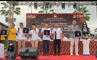 Pengundian Nomor Urut Calon Bupati dan Wakil Bupati mitra